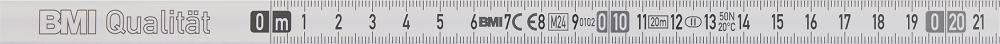 CINTA MÉTRICA CON CARCASA DE ACERO, BLANCA BMI