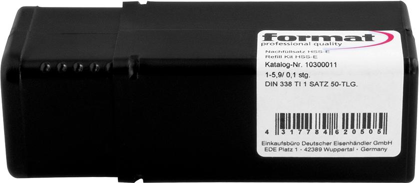 JUEGO RECAMBIO BROCAS ESPIRAL DIN338 HSSCo5 PULIDO TIPO N TIPO TI FORMAT