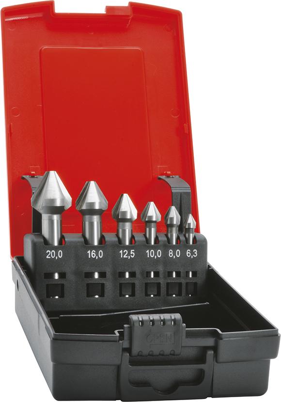 JUEGO AVELLANADORES CÓNICOS DIN 334-C HSS 60º VÁSTAGO CILINDRICO FORMAT