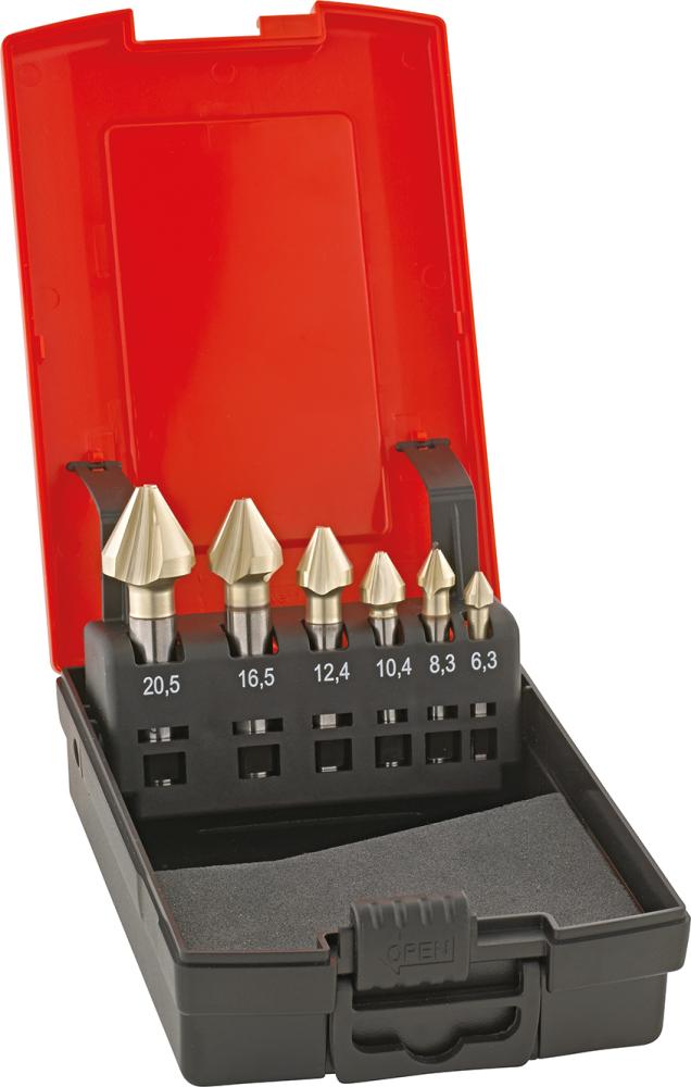 JUEGO AVELLANADORES CÓNICOS HSSCo DIN 334-C VÁSTAGO CILINDRICO 60º DUO+ FORMAT GT