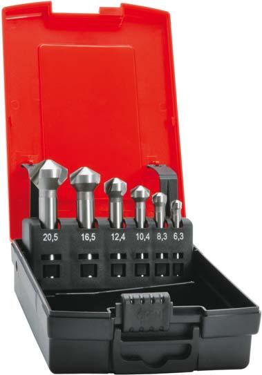 JUEGO AVELLANADORES CÓNICOS HSS 120º VÁSTAGO CILINDRICO FORMAT