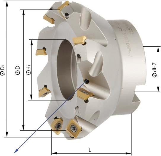 FRESA PLANEAR 45º REFRIGERACION INTERNA FORMAT