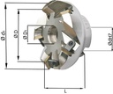 [7629990300] FRESA PARA PLANEAR 45º REFRIGERACION INTERNA C/SUJECION MEDIANTE TORNILLOS (Ø50 Z4)