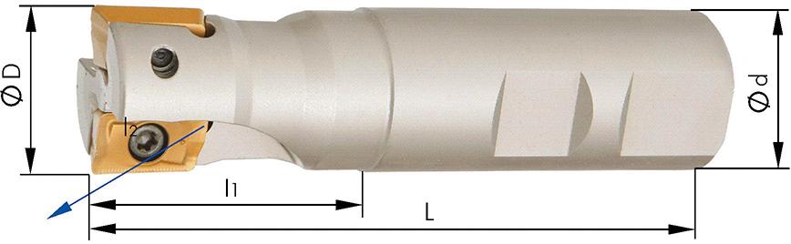 FRESA FRONTAL 90º CILÍNDRICA REFRIGERACION INTERNA PARA APKT16