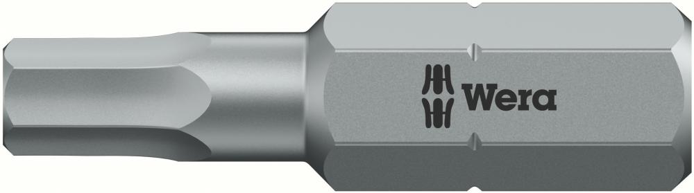 PUNTA CABEZA HEXAGONAL 1/4" DIN3126 C 6,3 25MM ALTA TENACIDAD WERA