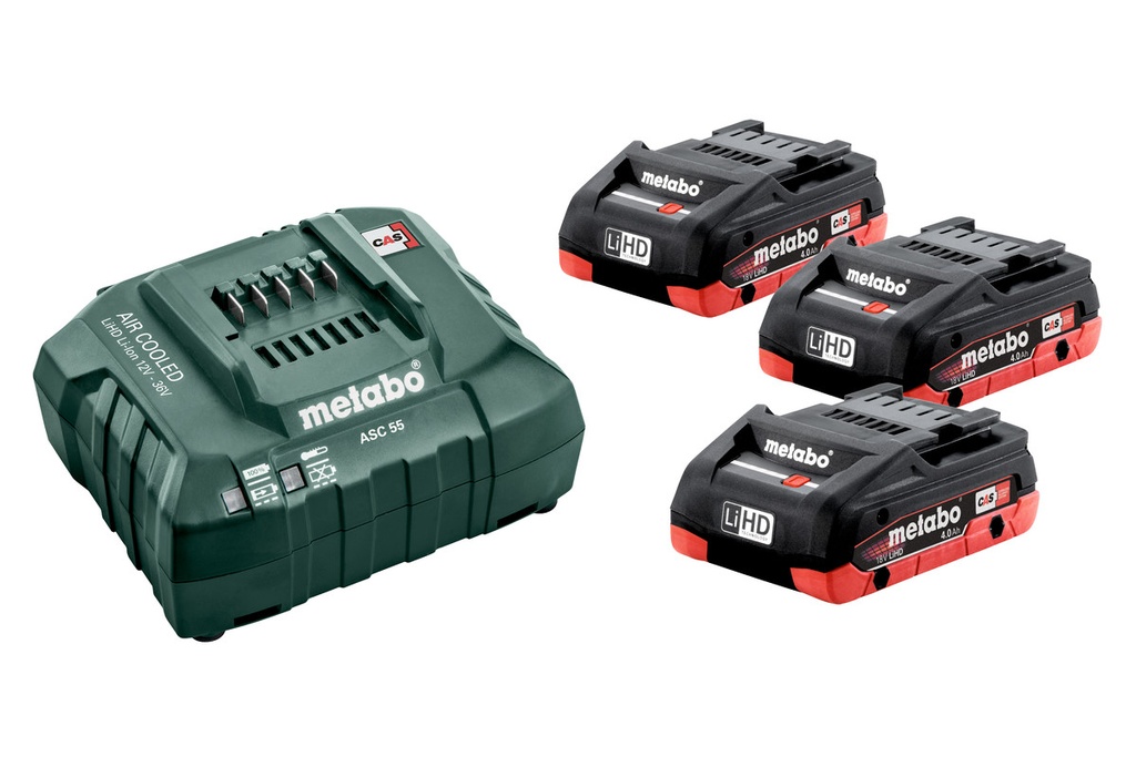 METABO SET BÁSICO LIHD 18V 3X 4.0 AH