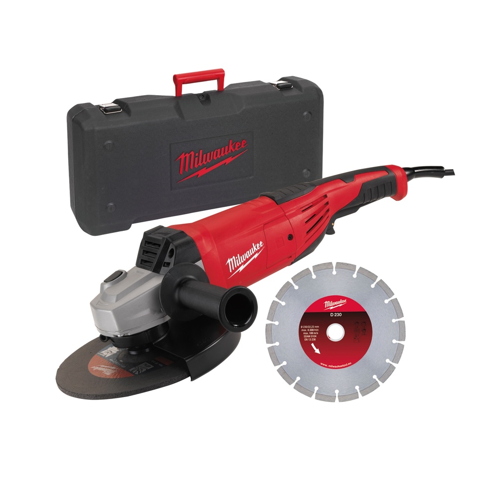 AMOLADORA ANGULAR DE 2.200W AG 22-230 D-SET DMS MILWAUKEE