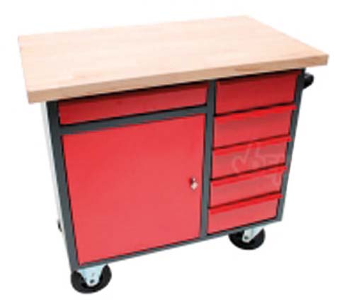 CARRO DE TRABAJO DVR1000 - 6 CAJONES Y ARMARIO CON CERRADURA