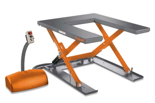 MESA ELEVADORA EN TIJERA SHT 1001 U - 1T PERFIL BAJO U