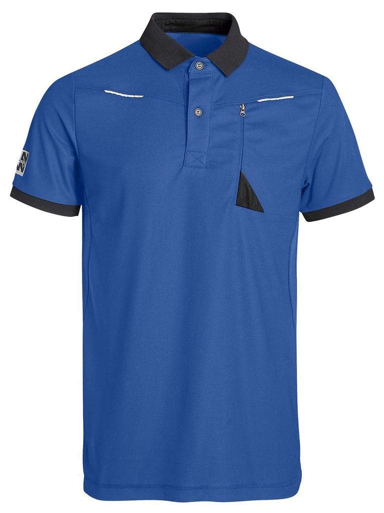 POLO TÉCNICO AZUL Y NEGRO  1403 HORTEN TALLA 4XL