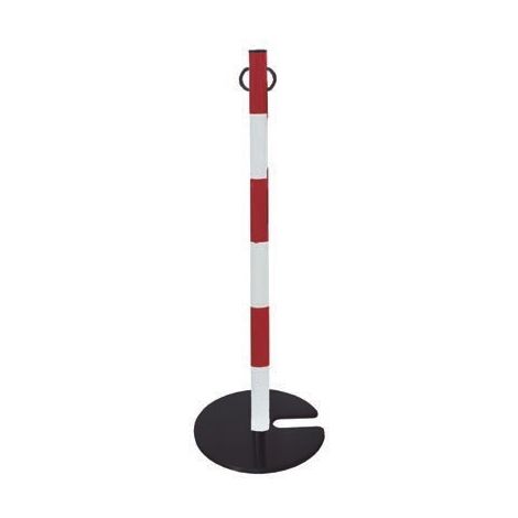 POSTE DE ACERO BEKO100RB - ROJO/BLANCO 1000MM