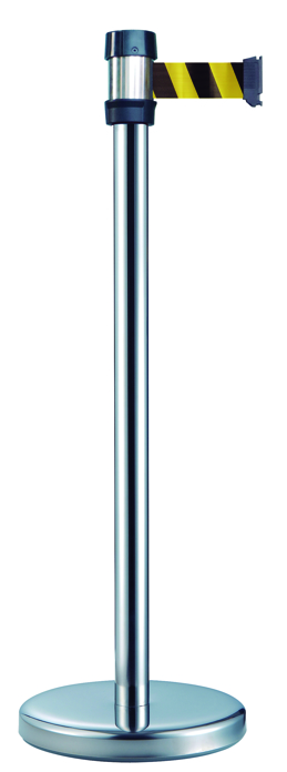 POSTE ALUMINIO RS4SRNJ - Ø80 CINTA NEGRA/AMARILLA 4,3M