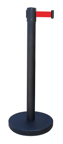 POSTE NEGRO RECO2BKRE - Ø63 CINTA ROJA 2M