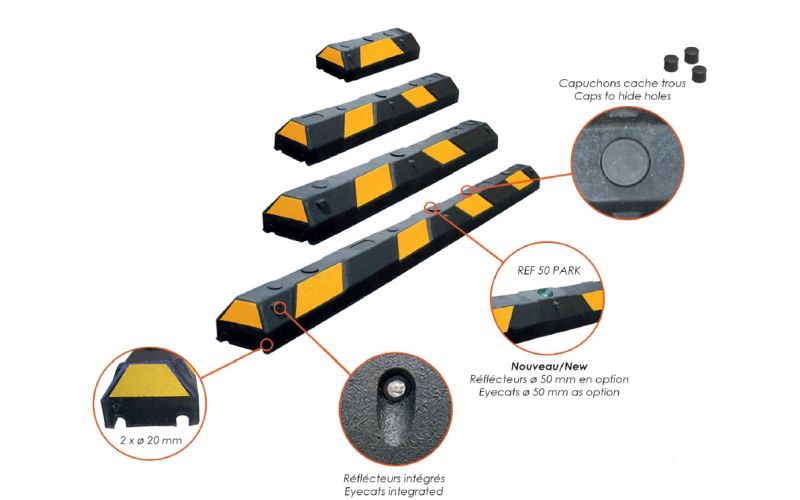 TOPE DE RUEDA PARKSTOP50 - 500X150X100MM