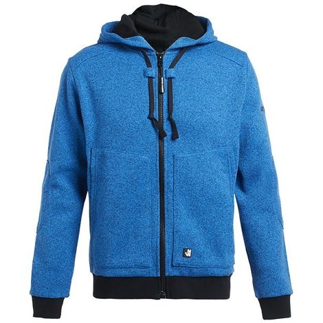 CHAQUETA/SUDADERA CAPUCHA JAGUAR  AZUL JASPEADO L