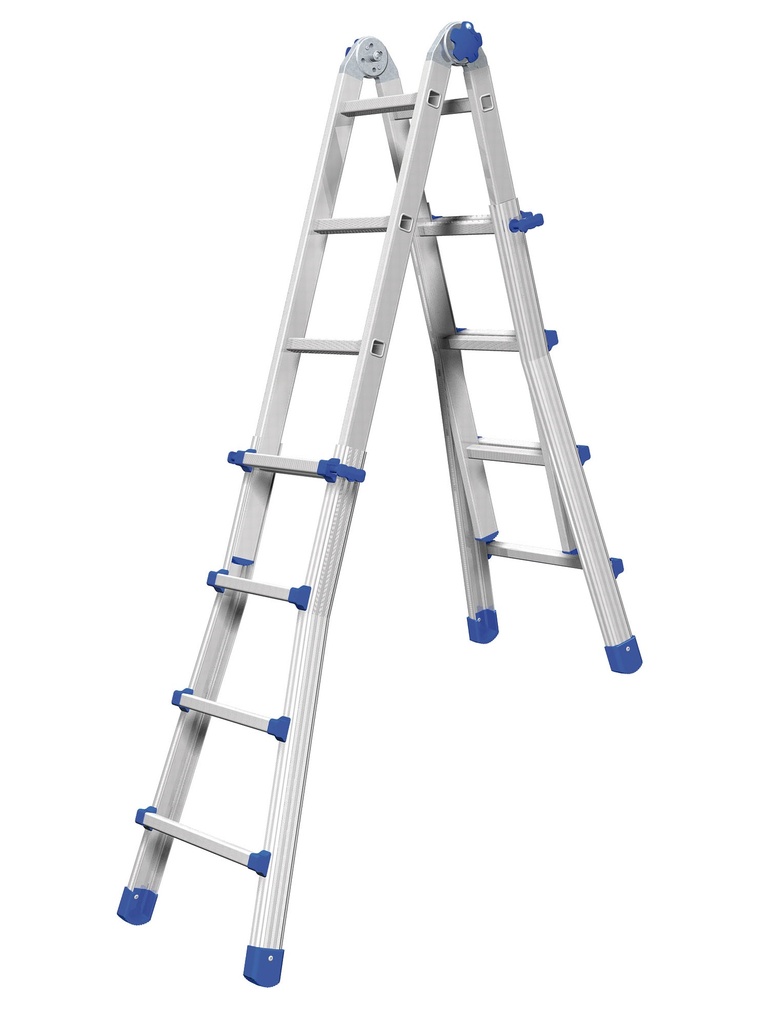 ESCALERA TELESCÓPICA TRANSFORMABLE EQU66 - 12+12 PELDAÑOS