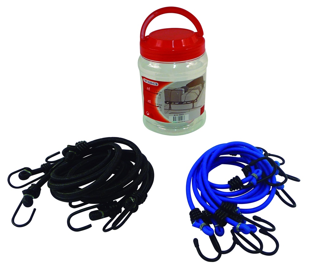 PACK SUJECIÓN B10SMO: 4U Ø6MM X 1M + 6U Ø8MM X 0,6M - COLORES SURTIDOS PACK PULPO