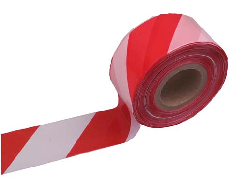 CINTA DE BALIZAMIENTO 589BRCS - ROJO/BLANCO 80MM 500M