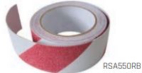 BANDA ADHESIVA ANTIDESLIZANTE RSA550RB - ROJA/BLANCA 50MM 5M