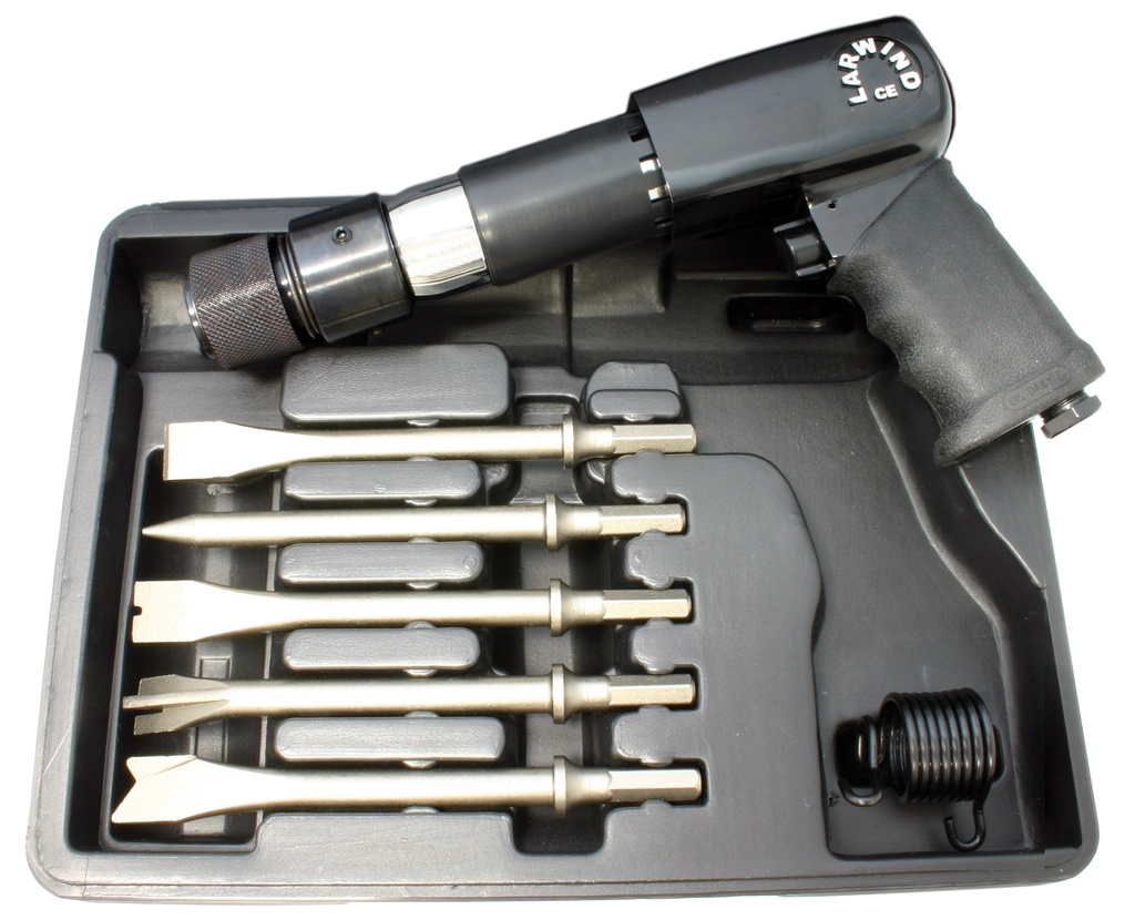 KIT MARTILLO CINCELADOR TIPO PISTOLA LARWIND