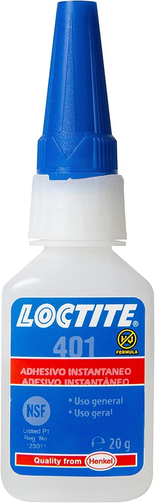 LOCTITE 401 ADHESIVO INSTANTÁNEO  USO GENERAL (Botella / Blister 20 g)
