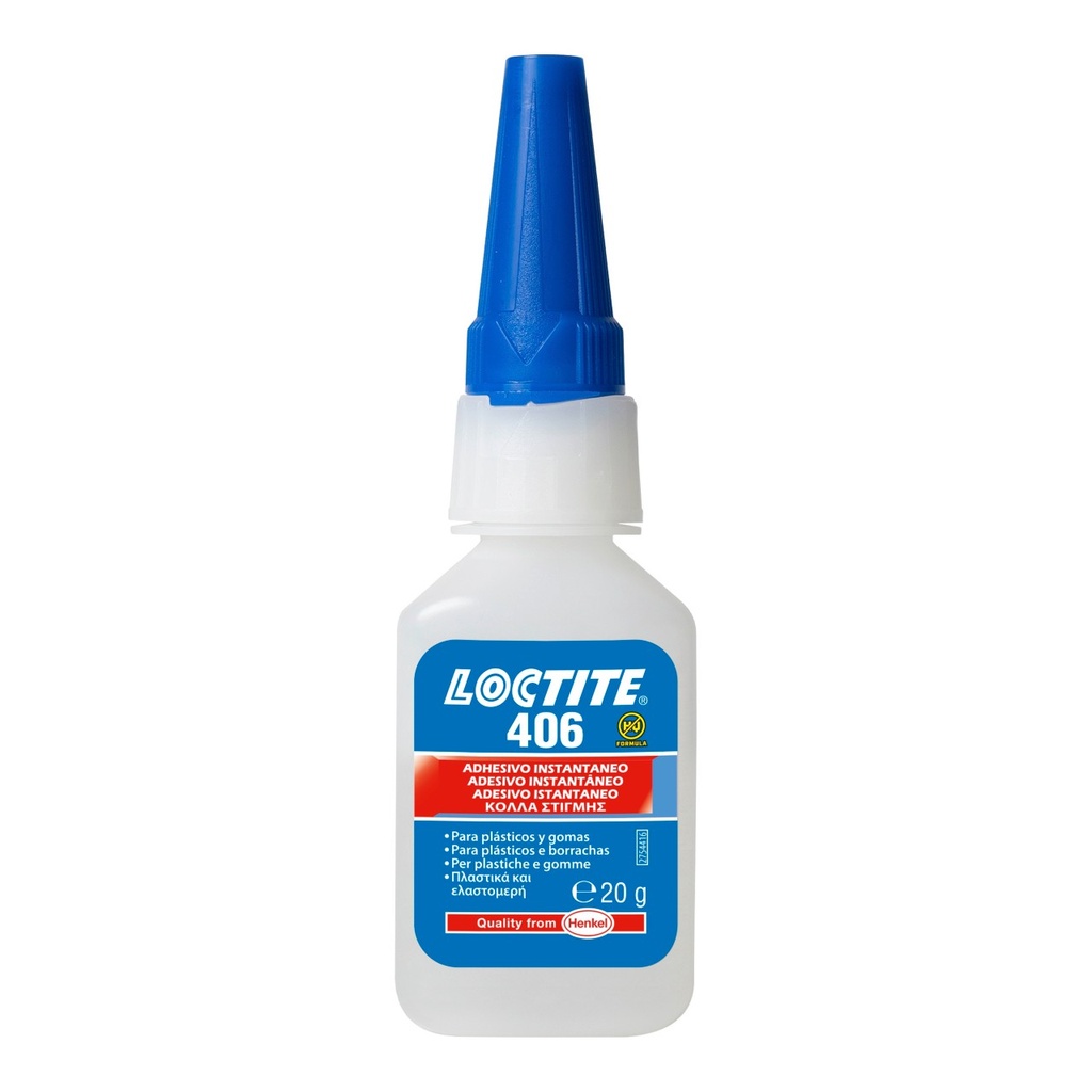 LOCTITE 406 ADHESIVO INSTANTÁNEO ELASTÓMEROS (Botella  20 g)