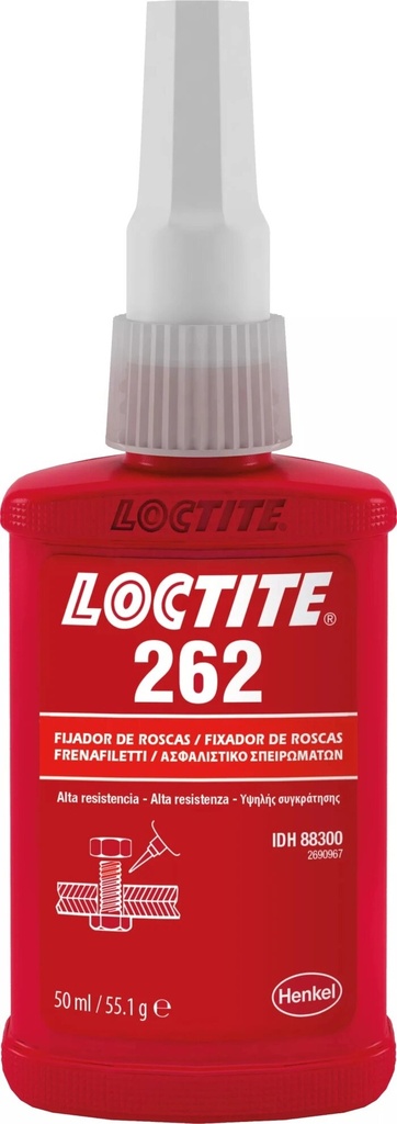 LOCTITE 262 FIJADOR ALTA RESISTENCIA VISCOSIDAD MEDIA (Botella  50 ml)