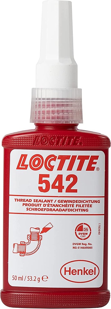LOCTITE 542 EPIG SELLADOR DE ROSCAS HIDRÁULICA/NEUMÁTICA (Botella  50 ml)