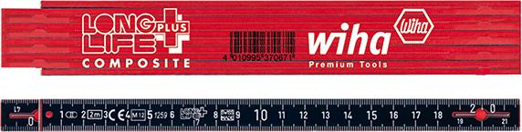 METRO PLEGABLE 2M ROJO/NEGRO WIHA  