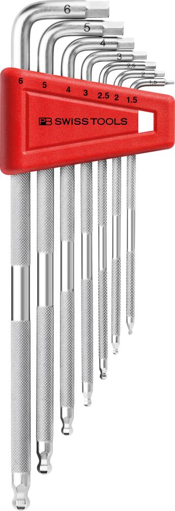 JUEGO LLAVES ALLEN EN SOPORTE PLÁSTICO SAFETY PUNTA ESFÉRICA PB SWISS TOOLS