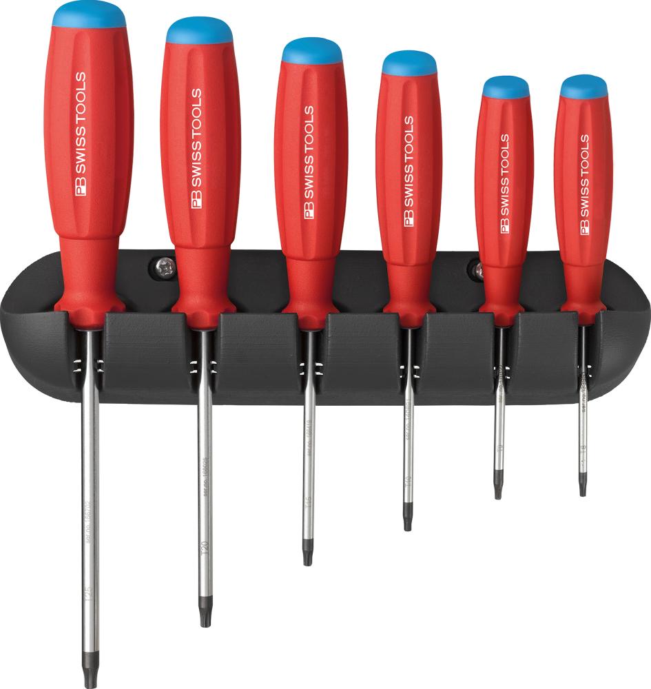 JUEGO DESTORNILLADORES 6 PIEZAS TORX EN SOPORTE MURAL SWISSGRIP PB SWISS TOOLS