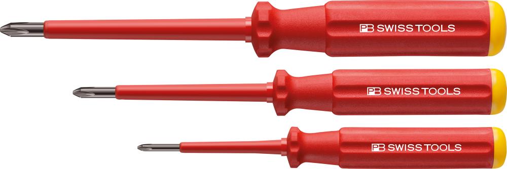 JGO. DESTORNILLADORES VDE 3 PIEZAS PH EN CARTÓN CLASSIC PB SWISS TOOLS