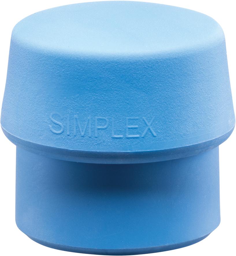 CABEZAL PARA MARTILLO DE SEGURIDAD SIMPLEX TERMOPLASTICO SUAVE AZUL HALDER