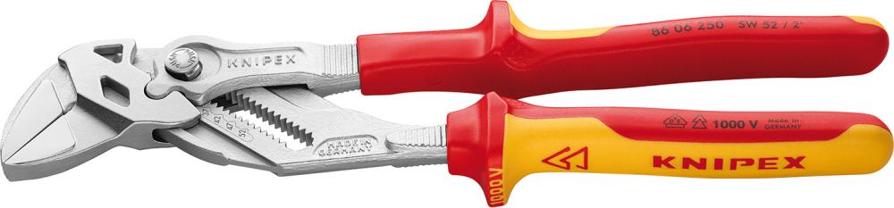 ALICATES DE AJUSTE TIPO PICO DE LORO 250MM CROMADO MANGO BICOMPONENTE KNIPEX