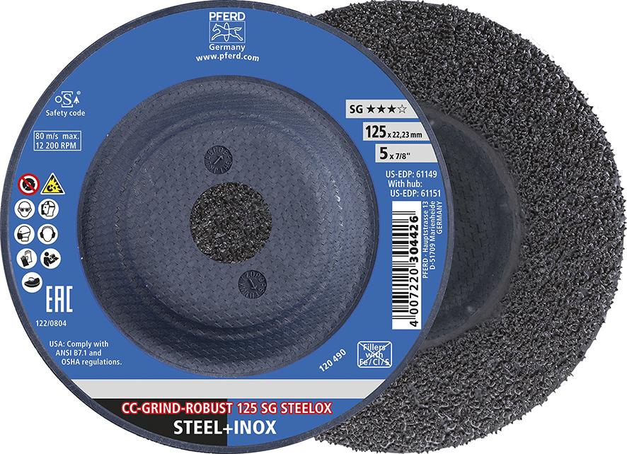 DISCO ABRASIVO SG CC-GRIND-ROBUST STEELOX 125MM PFERD 