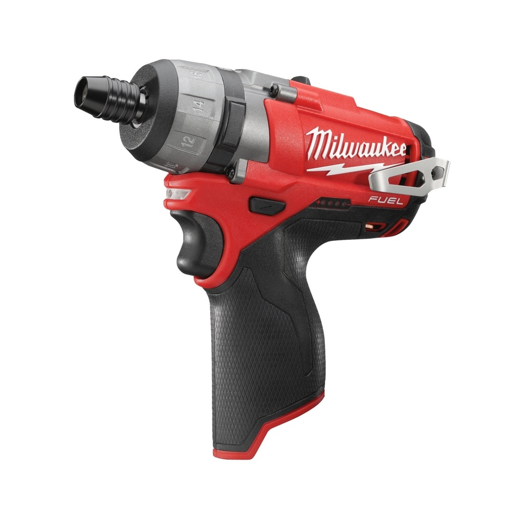 ATORNILLADOR SUBCOMPACTO M12 FUEL™, RECEPCIÓN 1/4" HEX, 2 VELOCIDADES, PAR MÁXIMO 37NM. SE SUMINISTRA EN VERSIÓN CERO, SIN BATERÍAS NI CARGADOR M12CD-0