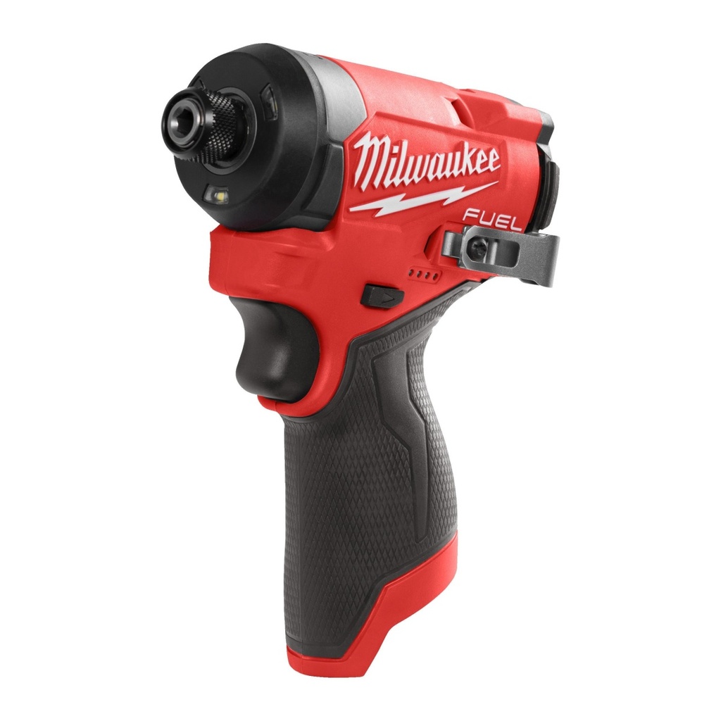 ATORNILLADOR DE IMPACTO SUBCOMPACTO M12 FUEL™, RECEPCIÓN 1/4" HEX, 4 MODOS, PAR MÁXIMO 170NM, ILUMINACIÓN LED SIN SOMBRAS, SOPORTE PARA PUNTAS. SE SUMINISTRA EN VERSIÓN CERO, SIN BATERÍAS NI CARGADOR M12FID2-0