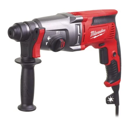 MARTILLO COMBINADO DE 800W, CAPACIDAD MÁXIMA 26MM, SDS-PLUS, 2,4J DE ENERGÍA DE IMPACTO, 0-4500BPM, 0-1500RPM. SE SUMINISTRA EN KITBOX PH26T