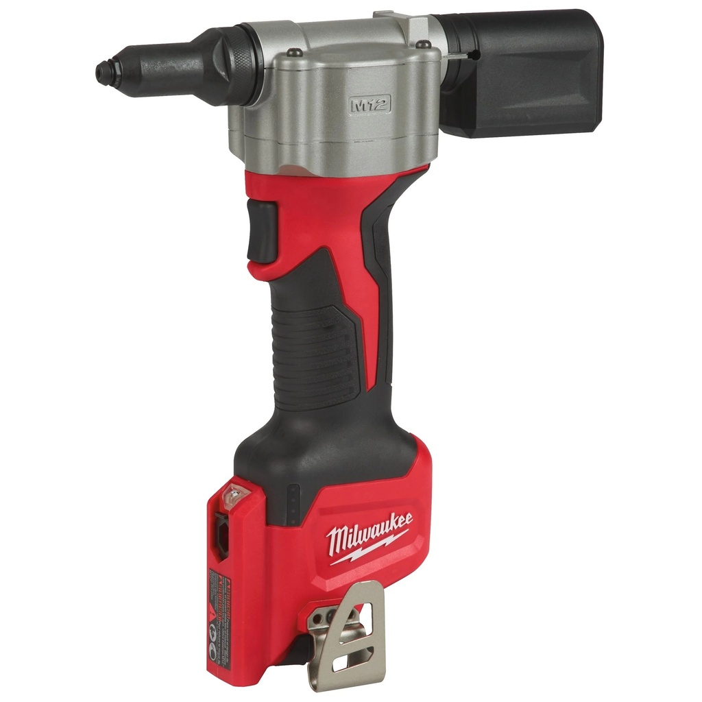 REMACHADORA SUBCOMPACTA M12™, CAPACIDAD MÁXIMA REMACHE 2,4-4,8MM INOX, FUERZA DE TRACCIÓN 9000N, CARRERA 20,32MM. INCLUYE 4 BOQUILLAS. SE SUMINISTRA EN VERSIÓN CERO, SIN BATERÍAS NI CARGADOR M12BPRT-0