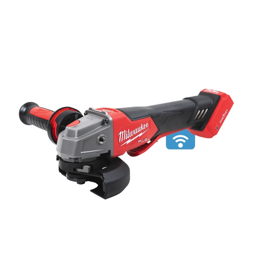 AMOLADORA ANGULAR M18 FUEL™ ONE-KEY™, DIÁMETRO DEL DISCO 125MM, FRENO RAPIDSTOP™, 8500RPM, AVS, FIXTEC™, PROTECCIÓN ANTI-KICKBACK, DMS. INCLUYE GUARDA ADICIONAL PARA CORTE. SE SUMINISTRA EN VERSIÓN CERO, SIN BATERÍAS NI CARGADOR, EN HD-BOX M18ONEFSAG125XPDB-0X