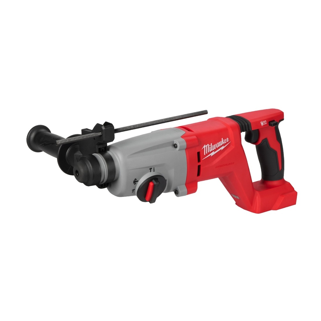 MARTILLO COMBINADO SDS-PLUS SIN ESCOBILLAS M18™, EMPUÑADURA EN D, 4 MODOS, 2,6J DE ENERGÍA DE IMPACTO, CAPACIDAD MÁXIMA 26MM, 0-1.270RPM, 0-4.600BPM. SE SUMINISTRA EN VERSIÓN CERO, SIN BATERÍAS NI CARGADOR, EN HD-BOX M18BLHACD26-0X