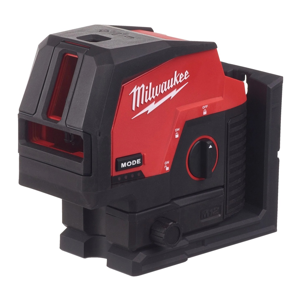 NIVEL LÁSER DE 2 LÍNEAS Y PLOMADA M12™, VERDE, AJUSTE FINO, PROTECCIÓN IP54. INCLUYE PINZA PARA TECHOS Y TARJETA DE ALTA VISIBILIDAD. SE SUMINISTRA EN VERSIÓN CERO, SIN BATERÍAS NI CARGADOR, EN KITBOX M12CLLP-0C