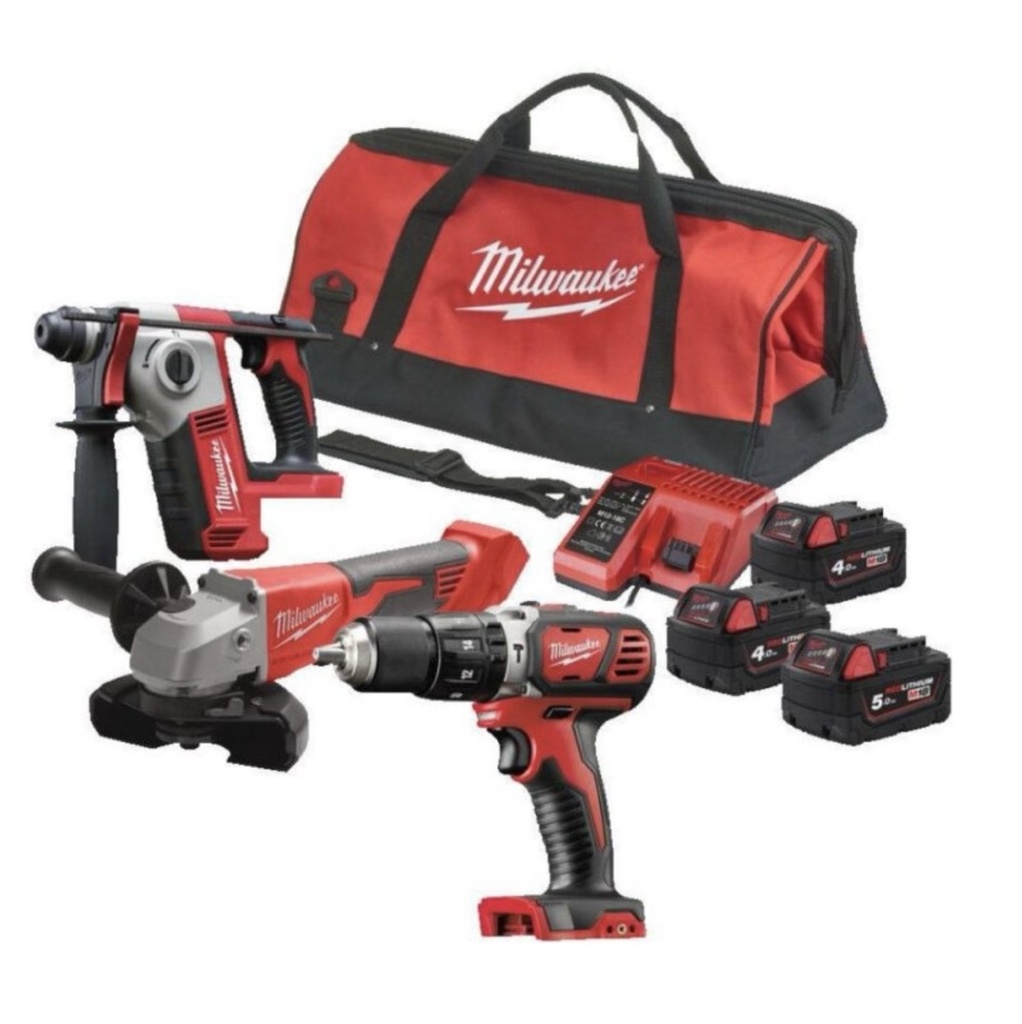 POWERPACK KIT DE FONTANERIA MILWAUKEE M18 BPP3D-543B (M18BPD + M18BH + M18BLSAG115XPD + 1x M18B5 + 2x M18B4 + M12-18C + BOLSA DE TRANSPORTE)