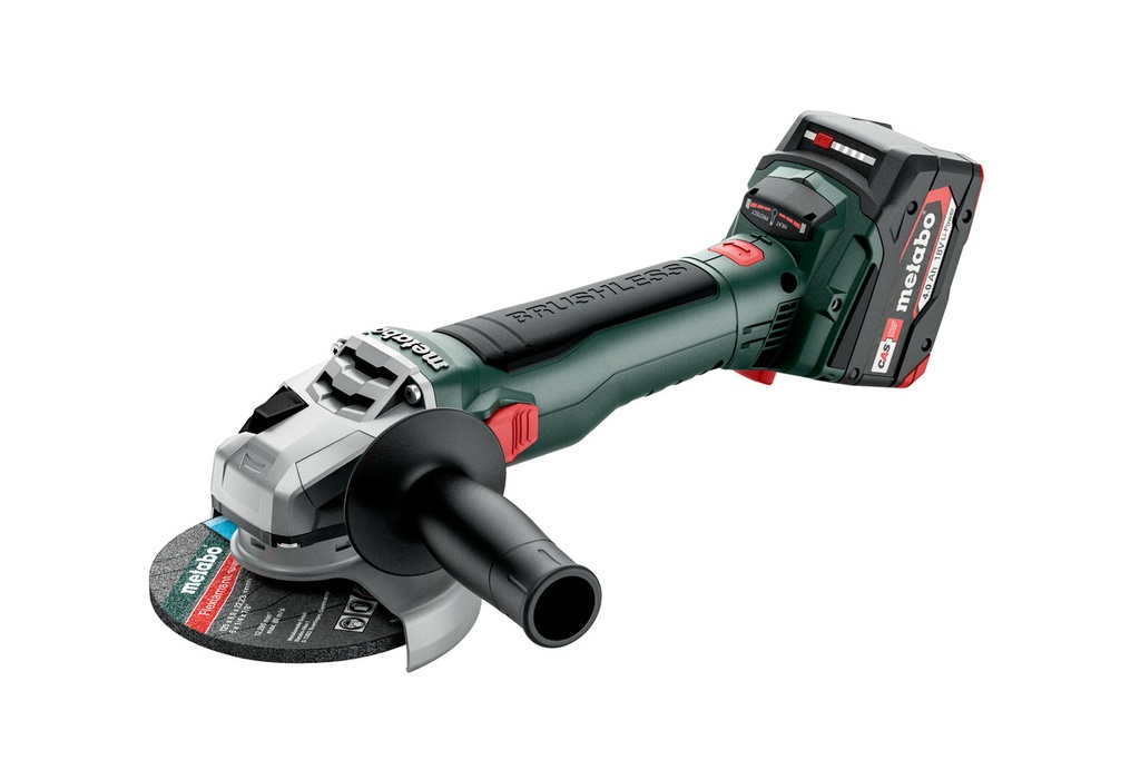 AMOLADORA ANGULAR DE BATERIA METABO W 18 LT BL 11-125 (2x Li-POWER 4.0 Ah)