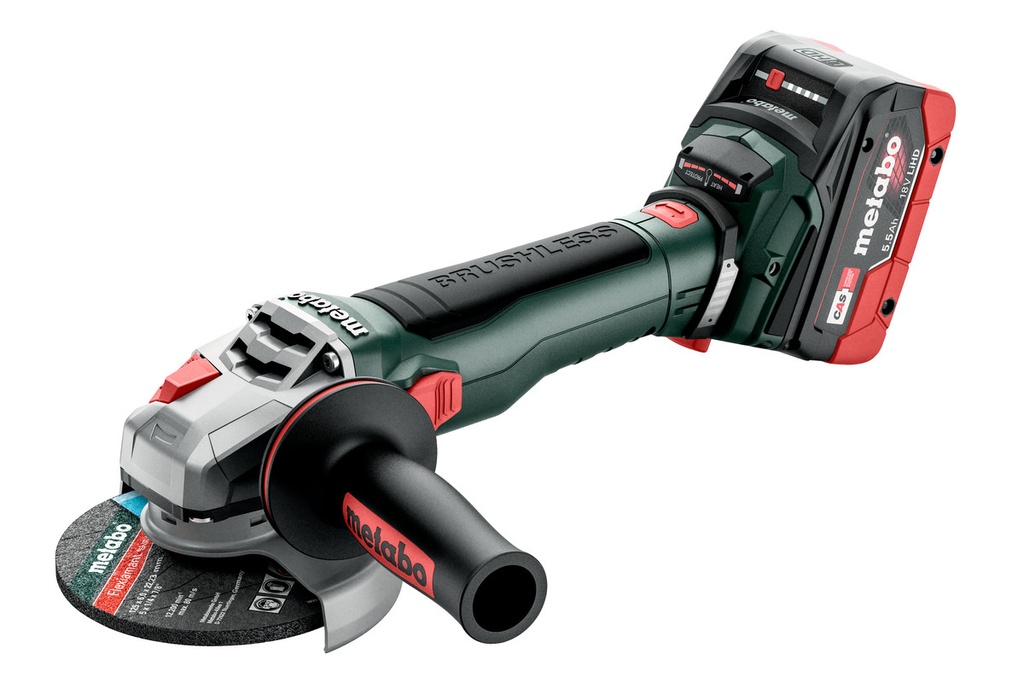 AMOLADORA ANGULAR DE BATERIA METABO WB 18 LT BL 11-125 QUICK 2x LiHD 5.5 Ah)