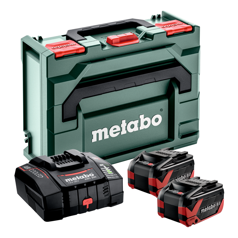 METABO SET BÁSICO 2 X LIHDX 8.0 AH ASC 290