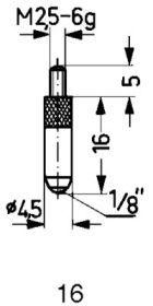 CALIBRE DE MEDICION ACEROTIPO 16/16,0MM  KÄFER
