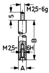 PIEZA PROLONGACION PARA  INSERTO DE MEDICION 100MM KÄFER