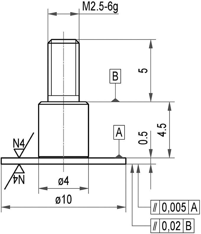 CALIBRE DE MEDICION ACEROPLATO 10X0,5MM  KÄFER