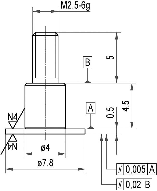 CALIBRE DE MEDICION ACEROPLATO 7,8X0,5MM  KÄFER